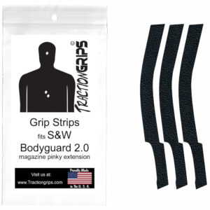 Grip tape overlay for S&W Bodyguard 2.0 magazine extension (3-pack)