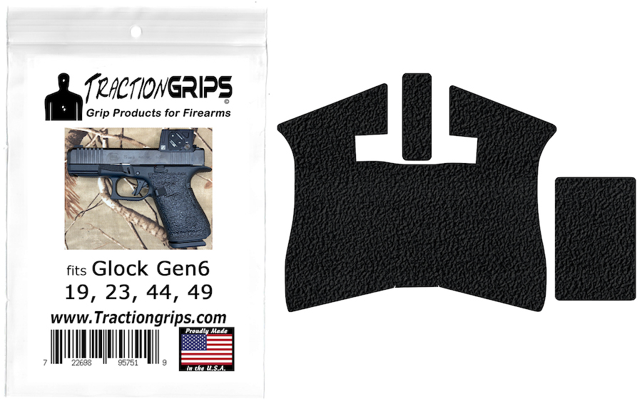 Tractiongrips embossed rubber grip tape for Glock 19 Gen6