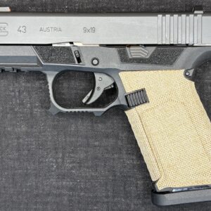 Desert Tan Linen Textile grip tape installed on SCT Mfg SCT43 frame